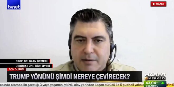 PROF. DR. OZAN ÖRMECİ, ABD’NİN VENEZUELA MÜDAHALESİNİ TVNET’TE YORUMLADI